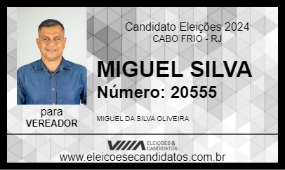 Candidato MIGUEL SILVA 2024 - CABO FRIO - Eleições