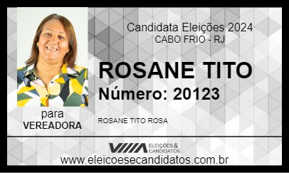 Candidato ROSANE TITO 2024 - CABO FRIO - Eleições