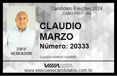 Candidato CLAUDIO MARZO 2024 - CABO FRIO - Eleições