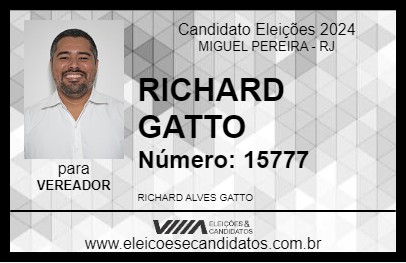 Candidato RICHARD GATTO 2024 - MIGUEL PEREIRA - Eleições