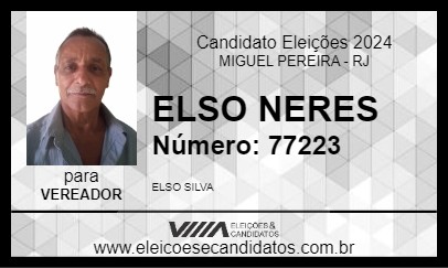 Candidato ELSO NERES 2024 - MIGUEL PEREIRA - Eleições