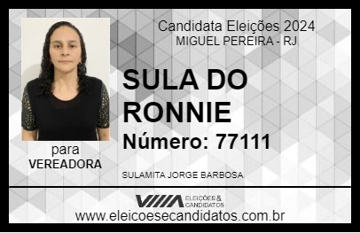 Candidato SULA DO RONNIE 2024 - MIGUEL PEREIRA - Eleições