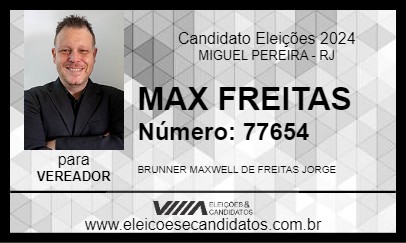 Candidato MAX FREITAS 2024 - MIGUEL PEREIRA - Eleições