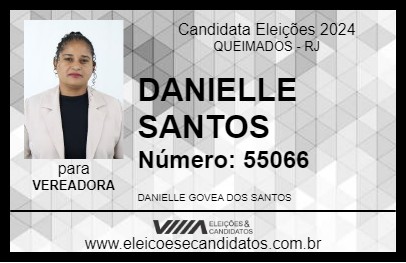 Candidato DANIELLE SANTOS 2024 - QUEIMADOS - Eleições