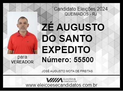 Candidato ZÉ AUGUSTO DO SANTO EXPEDITO 2024 - QUEIMADOS - Eleições