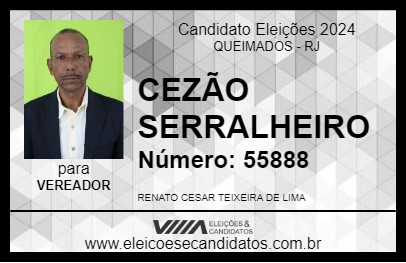 Candidato CEZÃO SERRALHEIRO 2024 - QUEIMADOS - Eleições