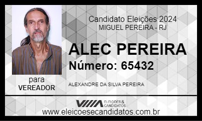 Candidato ALEC PEREIRA 2024 - MIGUEL PEREIRA - Eleições