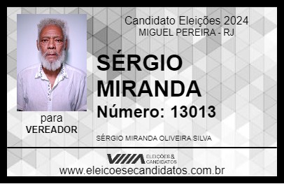 Candidato SÉRGIO MIRANDA 2024 - MIGUEL PEREIRA - Eleições