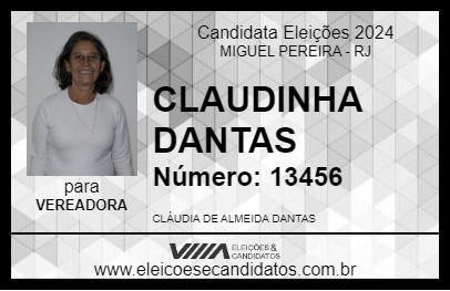 Candidato CLAUDINHA DANTAS 2024 - MIGUEL PEREIRA - Eleições