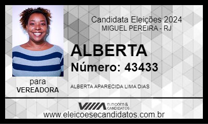 Candidato ALBERTA 2024 - MIGUEL PEREIRA - Eleições