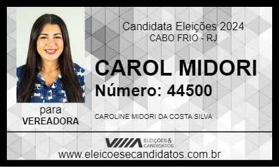 Candidato CAROL MIDORI 2024 - CABO FRIO - Eleições