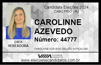 Candidato CAROLINNE AZEVEDO 2024 - CABO FRIO - Eleições