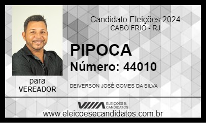 Candidato PIPOCA 2024 - CABO FRIO - Eleições