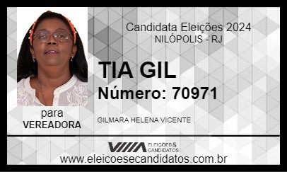 Candidato TIA GIL 2024 - NILÓPOLIS - Eleições