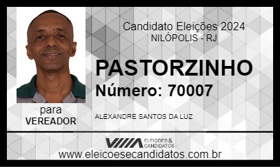 Candidato PASTORZINHO 2024 - NILÓPOLIS - Eleições