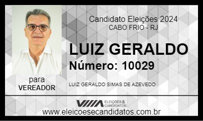 Candidato LUIS GERALDO 2024 - CABO FRIO - Eleições