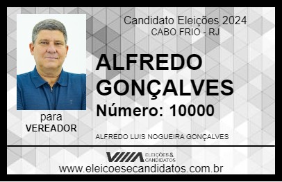 Candidato ALFREDO GONÇALVES 2024 - CABO FRIO - Eleições