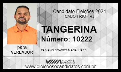 Candidato TANGERINA 2024 - CABO FRIO - Eleições