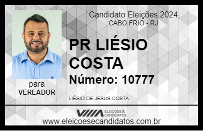 Candidato PR LIÉSIO COSTA 2024 - CABO FRIO - Eleições