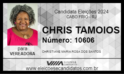 Candidato CHRIS TAMOIOS 2024 - CABO FRIO - Eleições