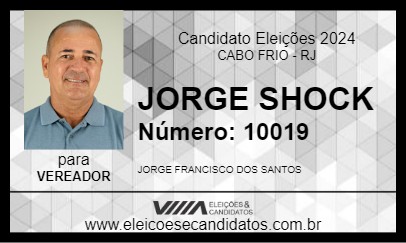 Candidato JORGE SHOCK 2024 - CABO FRIO - Eleições