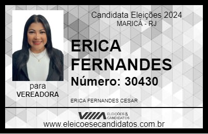 Candidato ERICA FERNANDES 2024 - MARICÁ - Eleições