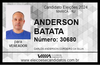 Candidato ANDERSON BATATA 2024 - MARICÁ - Eleições