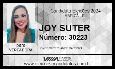 Candidato JOY SUTER 2024 - MARICÁ - Eleições