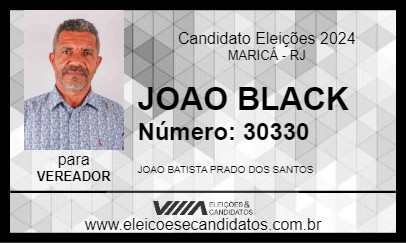 Candidato JOAO BLACK 2024 - MARICÁ - Eleições