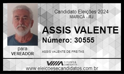 Candidato ASSIS VALENTE 2024 - MARICÁ - Eleições