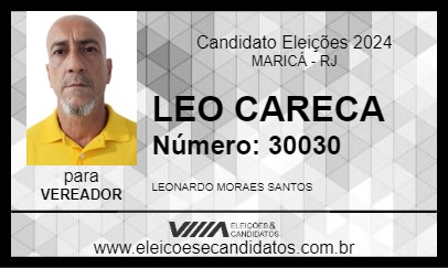 Candidato LEO CARECA 2024 - MARICÁ - Eleições