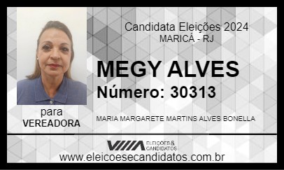 Candidato MEGY ALVES 2024 - MARICÁ - Eleições