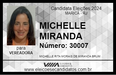 Candidato MICHELLE MIRANDA 2024 - MARICÁ - Eleições