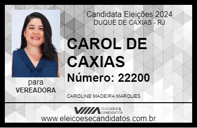 Candidato CAROL DE CAXIAS 2024 - DUQUE DE CAXIAS - Eleições