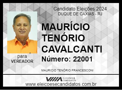 Candidato MAURÍCIO TENÓRIO CAVALCANTI 2024 - DUQUE DE CAXIAS - Eleições