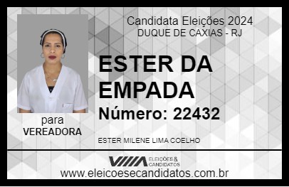 Candidato ESTER DA EMPADA 2024 - DUQUE DE CAXIAS - Eleições