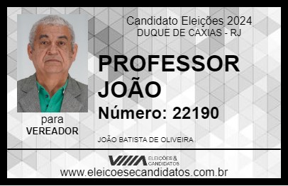 Candidato PROFESSOR JOÃO 2024 - DUQUE DE CAXIAS - Eleições