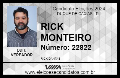 Candidato RICK MONTEIRO 2024 - DUQUE DE CAXIAS - Eleições