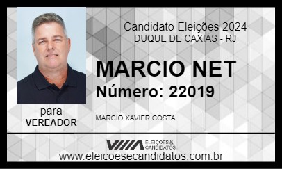 Candidato MARCIO NET 2024 - DUQUE DE CAXIAS - Eleições