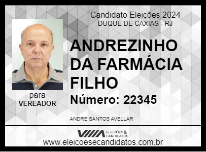 Candidato ANDREZINHO DA FARMÁCIA FILHO 2024 - DUQUE DE CAXIAS - Eleições