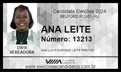 Candidato ANA LEITE 2024 - BELFORD ROXO - Eleições