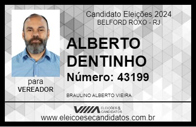 Candidato ALBERTO DENTINHO 2024 - BELFORD ROXO - Eleições