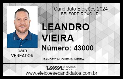 Candidato LEANDRO VIEIRA 2024 - BELFORD ROXO - Eleições