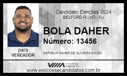 Candidato BOLA DAHER 2024 - BELFORD ROXO - Eleições