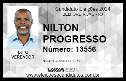 Candidato NILTON PROGRESSO 2024 - BELFORD ROXO - Eleições