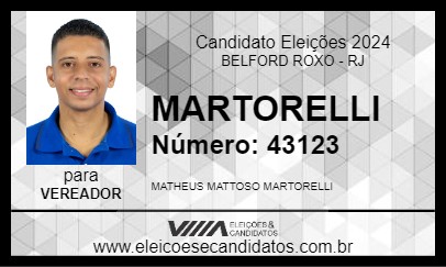 Candidato MARTORELLI 2024 - BELFORD ROXO - Eleições