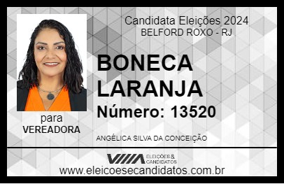 Candidato BONECA LARANJA 2024 - BELFORD ROXO - Eleições