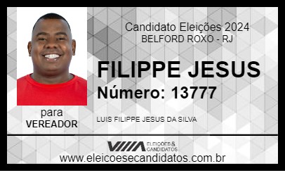 Candidato FILIPPE JESUS 2024 - BELFORD ROXO - Eleições