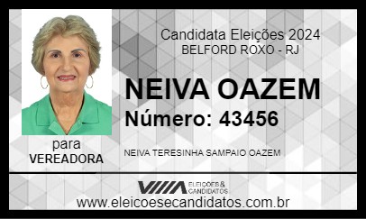 Candidato NEIVA OAZEM 2024 - BELFORD ROXO - Eleições