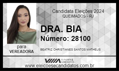 Candidato DRA. BIA 2024 - QUEIMADOS - Eleições